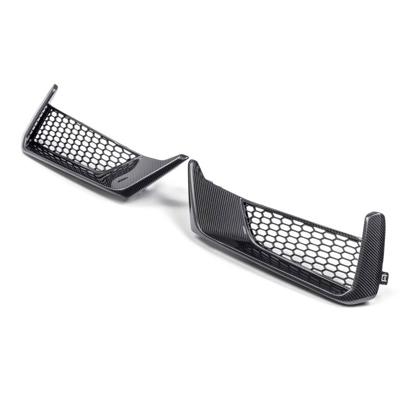 Ford Mustang Bumper Inserts - Front - Anderson Composites - Carbon Fiber - `24-`27